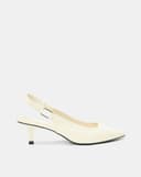 Giày Cao Gót Slingback Phối Khóa Trang Trí