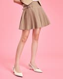 Giày Cao Gót Slingback Phối Khóa Trang Trí