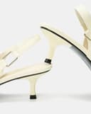 Giày Cao Gót Slingback Phối Khóa Trang Trí