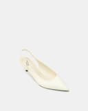Giày Cao Gót Slingback Phối Khóa Trang Trí