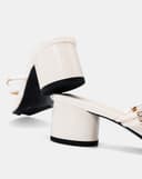 Giày Cao Gót Gót Trụ Phối Khóa