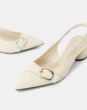 Giày Cao Gót Phối Khóa Trang Trí