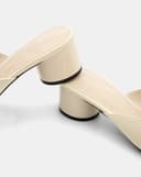 Giày Cao Gót Mules Phối Khóa Ngọc Trai