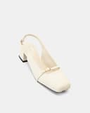 Giày Cao Gót Slingback Mũi Vuông