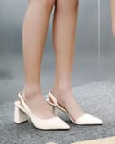 Giày Cao Gót Slingback Hở