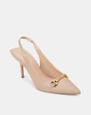 Giày Cao Gót Slingback Trang Trí Khóa