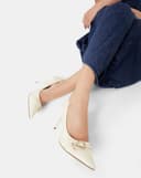 Giày Cao Gót Pump Phối Khoá Trang Trí