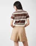 Quần short ống A phối nẹp nút