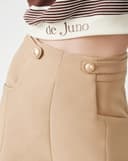 Quần short ống A phối nẹp nút