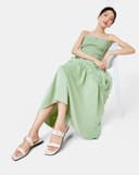 Giày Sandal Bệt Quai Ngang Phối Khóa Trang Trí