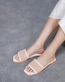 Giày Sandal Quai Dệt Pattern Sọc