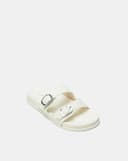 Giày Sandal Quai Ngang Phối Khóa Trang Trí