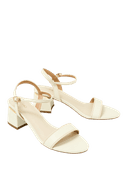 Giày Sandal Gót Vuông Quai Ngang Bản Lớn Quai Cổ Chân
