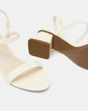 Giày Sandal Gót Thấp Quai Ngang