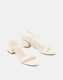 Giày Sandal Gót Thấp Quai Ngang