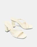Giày Sandal Gót Vuông Phối Quai Kiểu