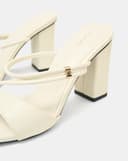 Giày Sandal Gót Vuông Phối Quai Kiểu