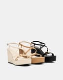 Giày Sandal Đế Xuồng Quai Sọc