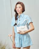 Túi Xách Nhỏ Đeo Vai Phối Kẹp Tóc Trang Trí