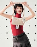 Túi Xách Nhỏ Hobo Phối Cột Tóc Scrunchie