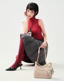 Túi Xách Nhỏ Hobo Phối Cột Tóc Scrunchie