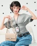Túi Xách Nhỏ Shoulder Bag Nắp Gập Phối Khoá