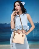 Túi Xách Nhỏ Tote Bag Phối Charm Hoa