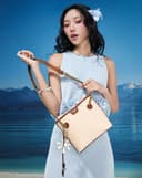 Túi Xách Nhỏ Tote Bag Phối Charm Hoa