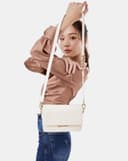 Túi Xách Nhỏ Nắp Gập Trang Trí Khóa Kim Loại