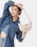 Túi Xách Nhỏ  Đeo Vai Phối Tweed