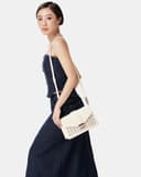 Túi Xách Nhỏ Hình Chữ Nhật Phối Tweed