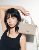 Túi Xách Nhỏ Phối Tay Cầm Xoắn