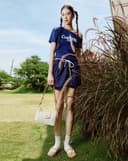 Túi Xách Nhỏ Dập Hoạ Tiết Ô Vuông