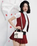 Túi Xách Nhỏ Dạng Hộp Trang Trí Charm Nơ