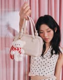 Túi Xách Nhỏ Form Bowling Phối Charm