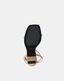 Giày Sandal Gót Thanh Phối Dây Kim Tuyến
