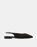 Giày Búp Bê Slingback Phối Dây Xích