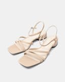 Giày Sandal Gót Thấp Quai Chéo