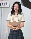 Túi Xách Nhỏ Half Moon Logo Chữ Kí