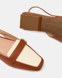 Giày Búp Bê Slingback Đế Bệt Mũi Loafer