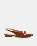 Giày Búp Bê Slingback Đế Bệt Mũi Loafer