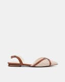 Giày Búp Bê Phối Vải Đan