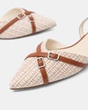 Giày Búp Bê Phối Vải Đan