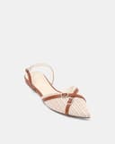 Giày Búp Bê Phối Vải Đan