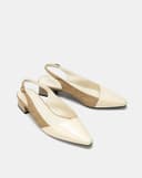 Giày Cao Gót Slingback Đắp Mũi Chéo