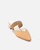 Giày Cao Gót Mules Phối Quai Thun Bện