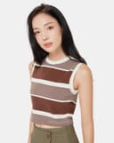 Áo Thun Sọc Form Ngắn Sát Nách