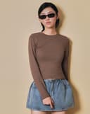 Áo thun form slim-fit tay dài