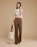 Quần tây dáng loe form mid-wide