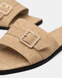 Giày Sandal Phối Quai Buckle Đính Đá